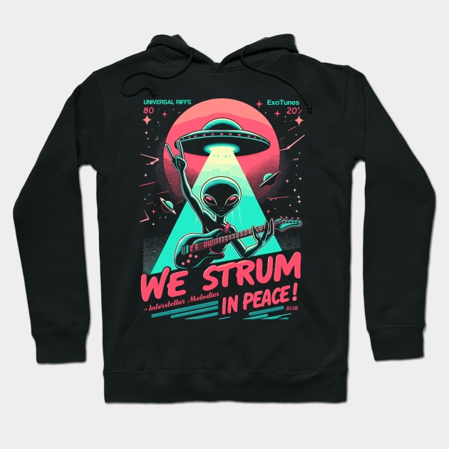 We Strum in Peace! Hoodie by Lima's